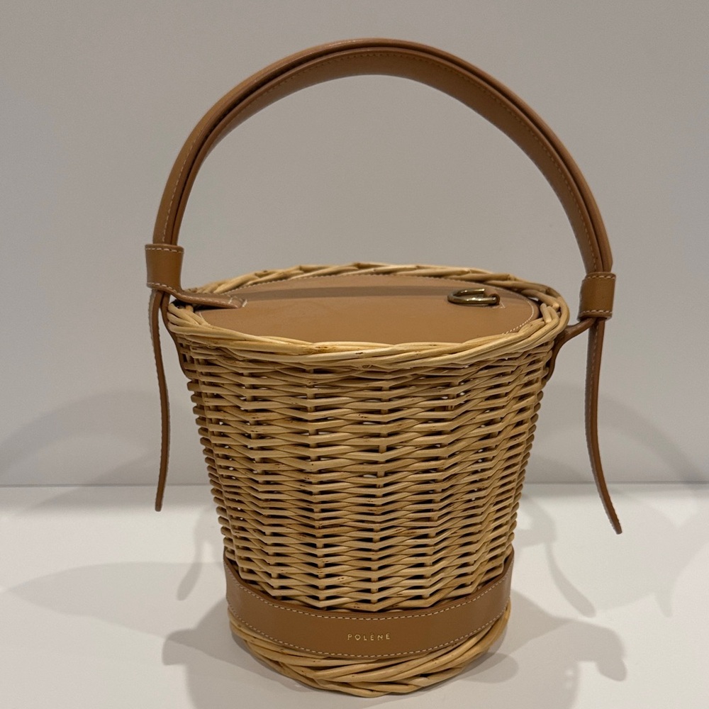 Vintage Polene Paris Tan Woven Basket Bag